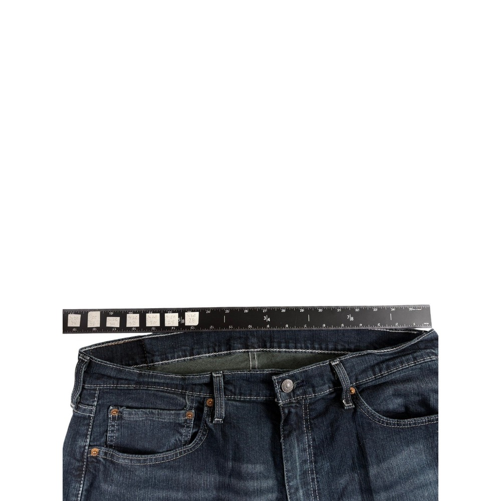 Levi's 559 Straight‎ Jeans Mens 36x34 Blue Denim Dark Washed Rugged Relaxed Fit - Picture 5 of 7